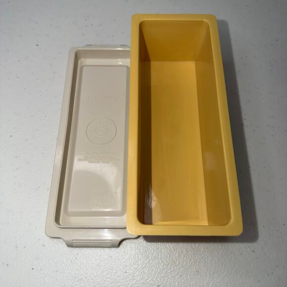 Vintage Tupperware Butter Dish Single Stick Container Harvest Gold - Picture 4 of 8